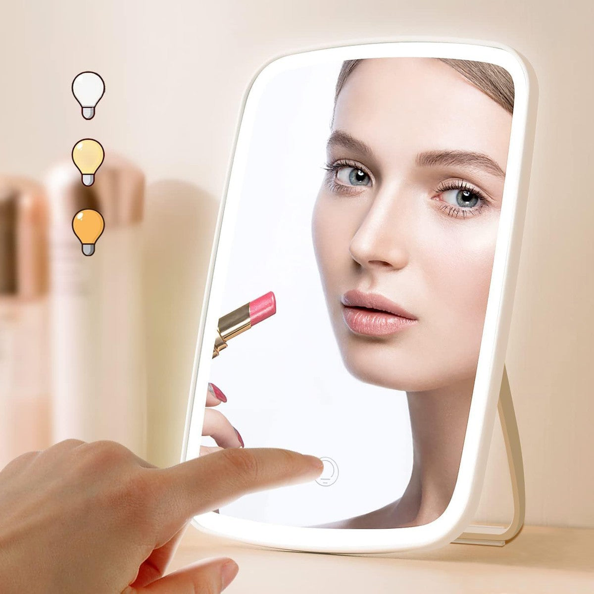 Nourae Halo LED Makeup Mirror with touch control and three light settings
