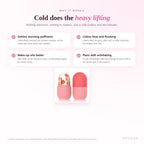 Why it works - settles morning puffiness, calms heat, make-up sits better