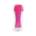 Pink roll-on depilatory wax heater handset with roller head and indicator light